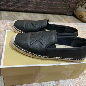Black Espadrille Slip-On Shoes